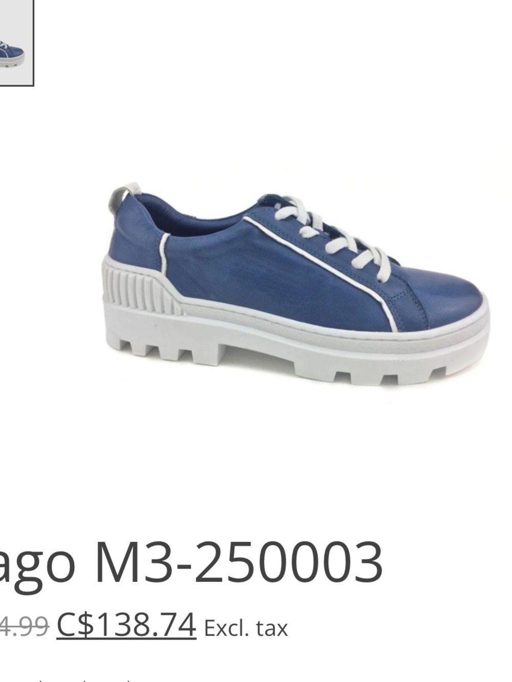 Mago European Blue Low-Top Casual Lesther Sneakers Women’s 40/10